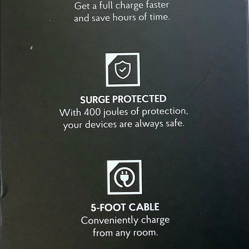 Sharper Image 6 USB Port Rapid Desktop Charging Station.